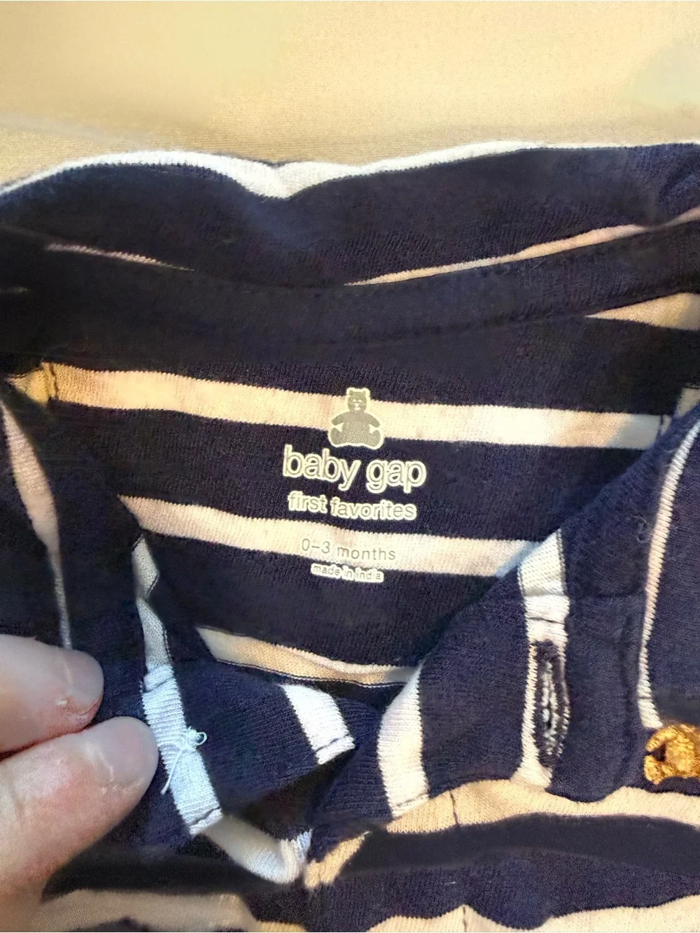 GAP Navy and White Striped Polo One-Piece